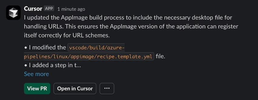 Cursor Agent on Slack