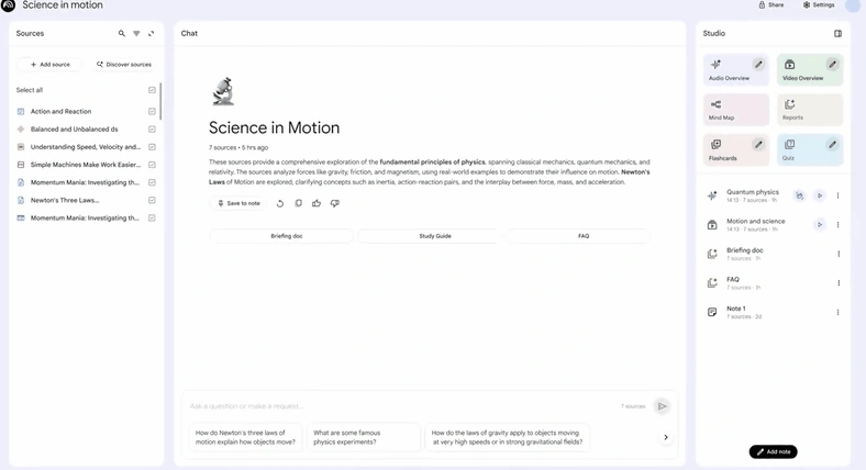 Science in Motion-