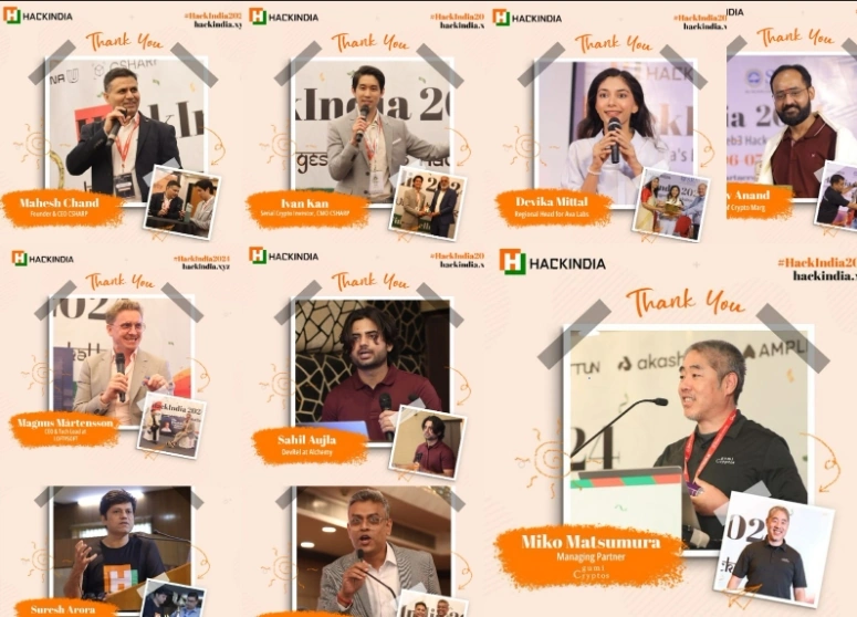 Hackindia Speakers and winners