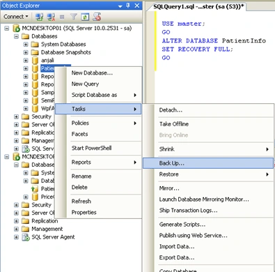 SQL Server Database Backup