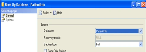 Backup Database