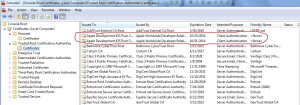 Root Certification