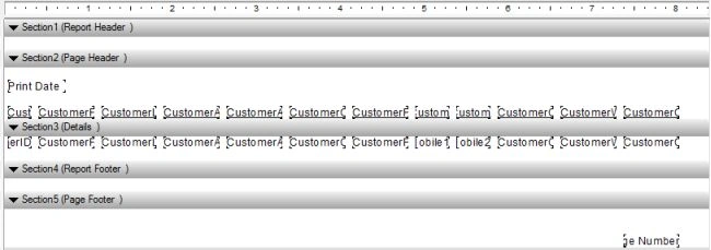 report with fields