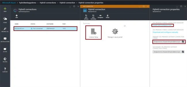 connection by installing Listener Setup