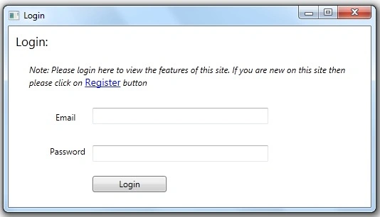 Login form