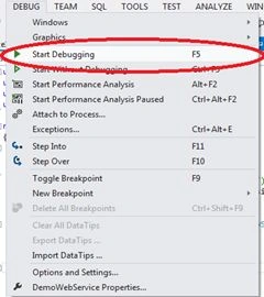 start debugging