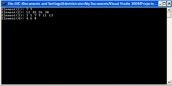 Jagged Array in C#