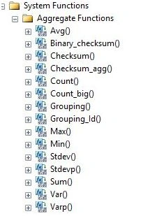 aggregates functions