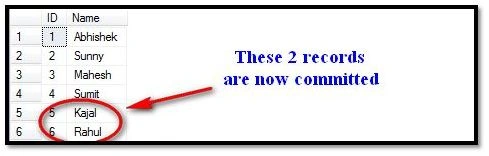 commited records2