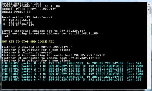 How to create proxy server between application and remote host