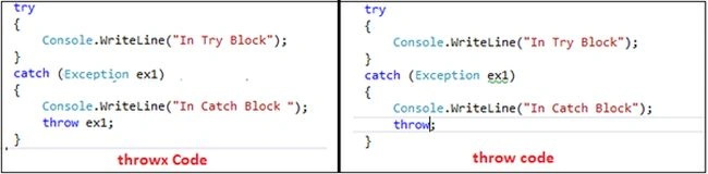 throw code