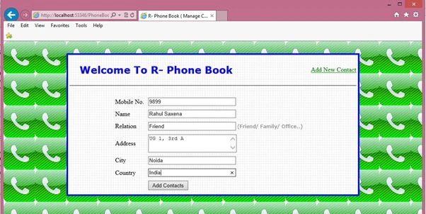 Add new contact