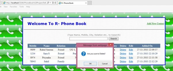 Delete contact
