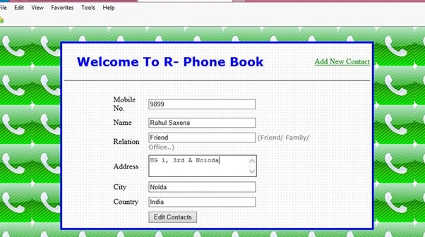 Edit page