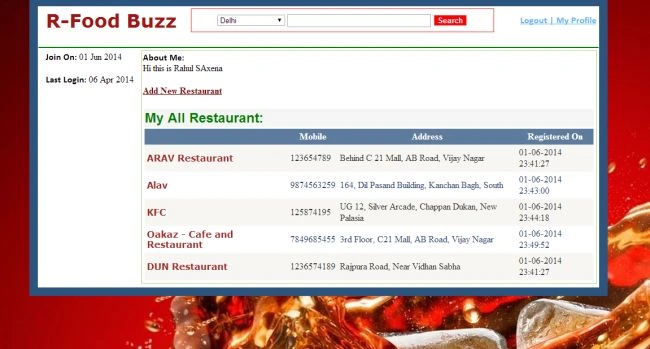 MyProfile Page