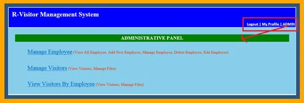 ADMIN page