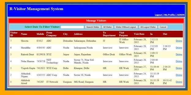 click on Manage Visitors