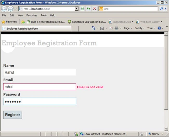 email not valid