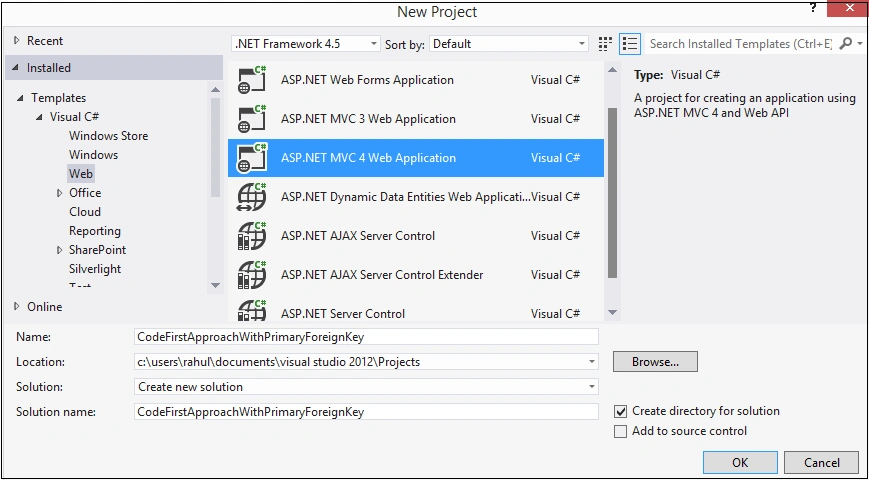 mvc 4 web application