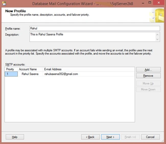 SMTP Account