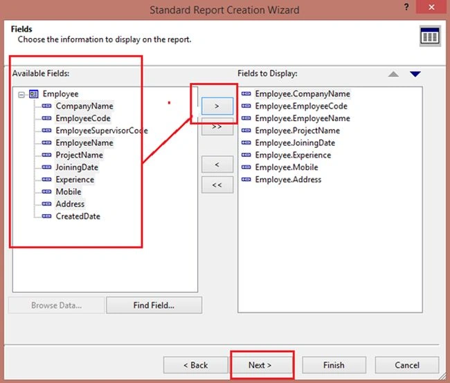 Select those column