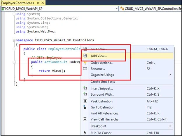 add view in project