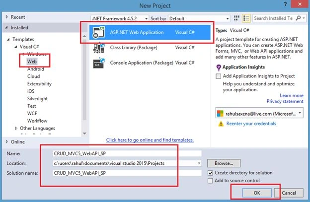 Create New Application