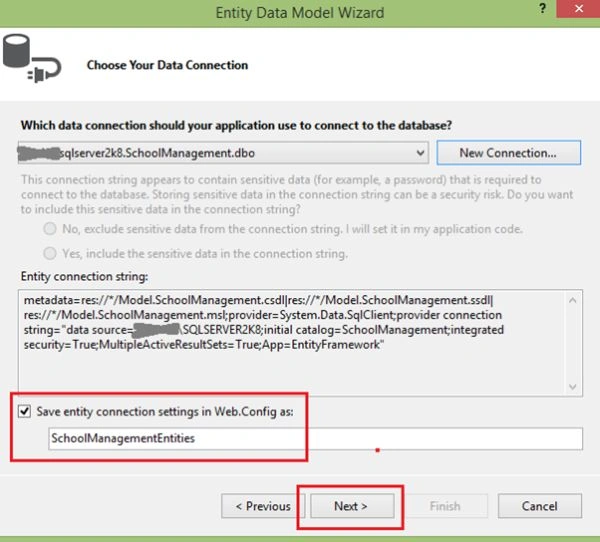 select data connection