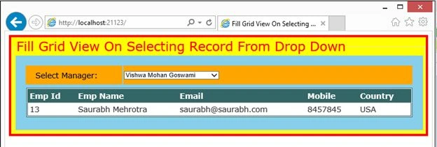 fill gridview