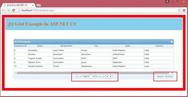 jQGrid example