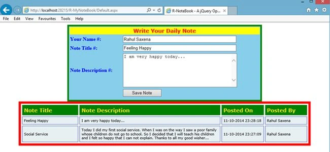 Note pade