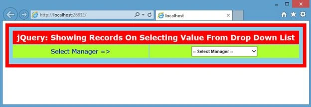 select value