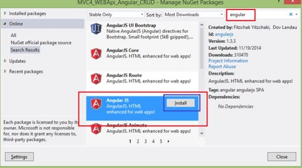 install angular JS