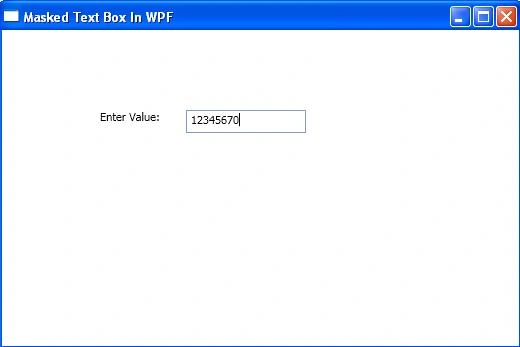 Masked TextBox In WPF