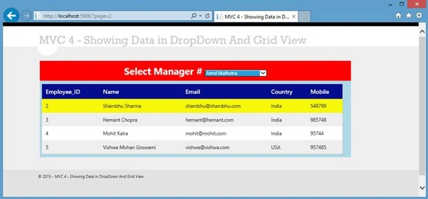 show data