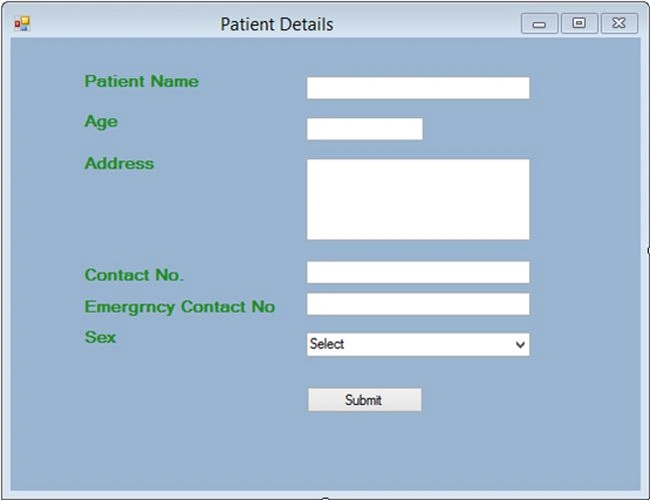patient details
