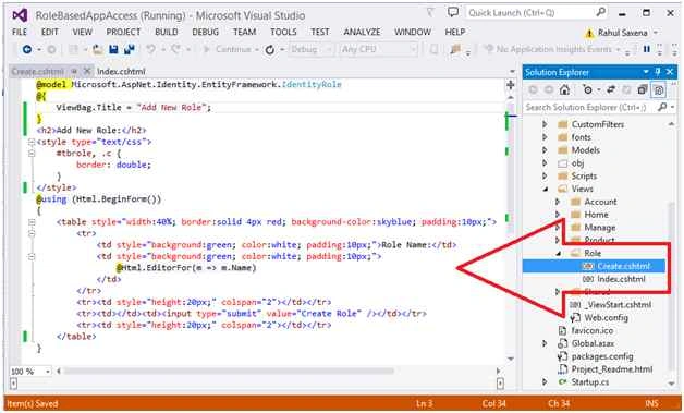 Create ActionMethod