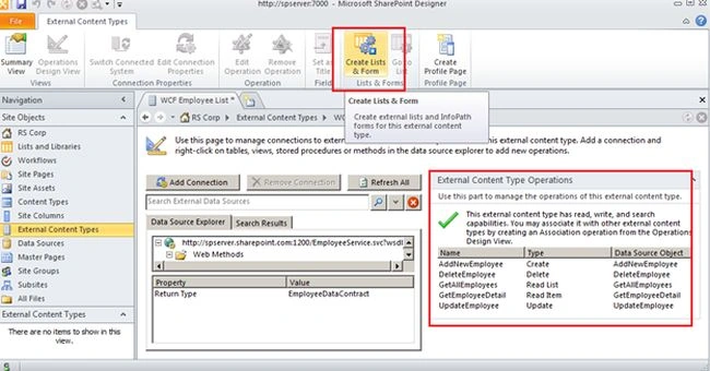 create list and form