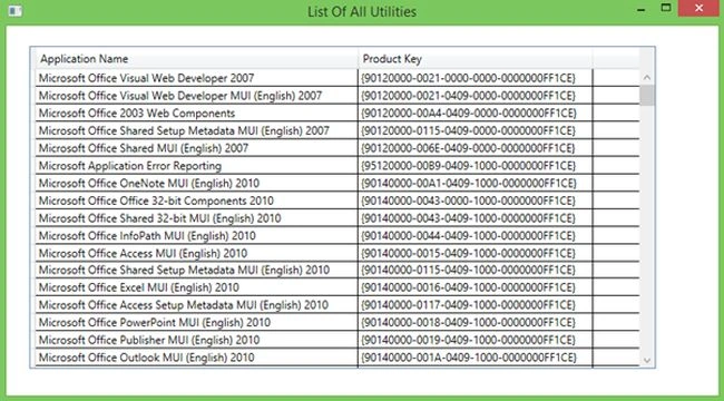 list of utilities