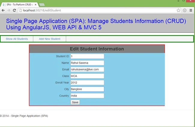 edit student info