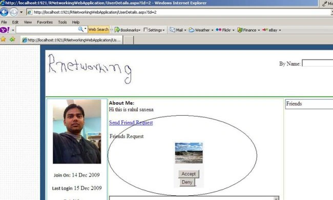 profile page