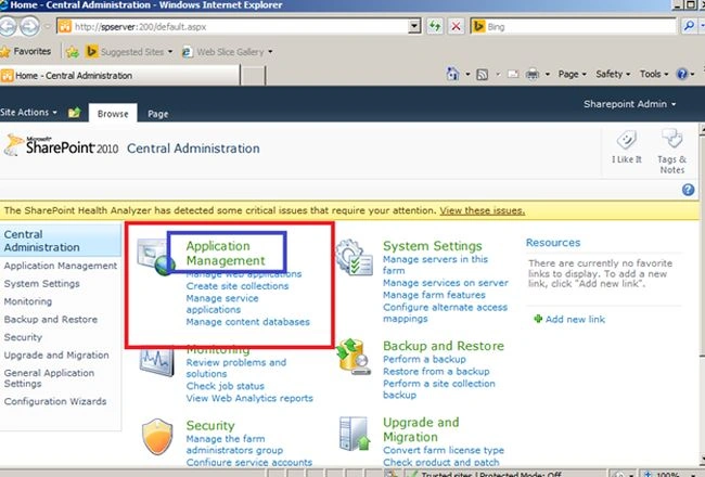 application management