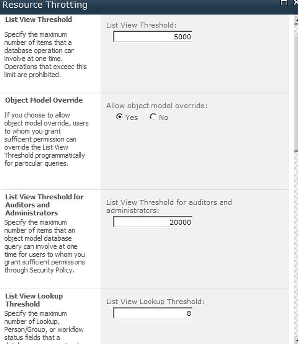 Resource Throttling