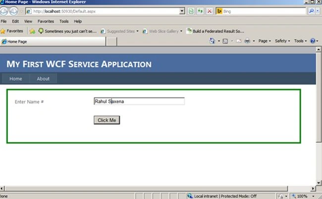 my first wcf application