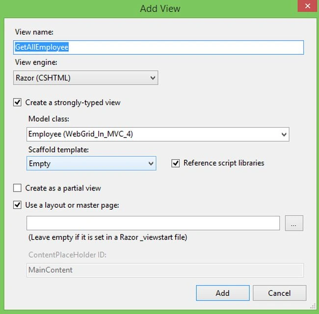 add view