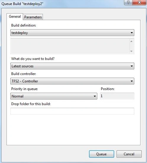 click Queue New Build