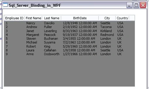 Data Binding in WPF ListView