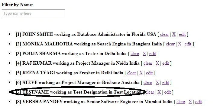 new user in existing list