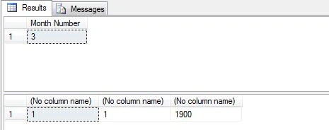MONTH function in SQL Server