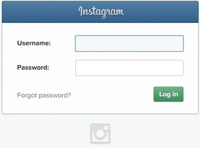 login page